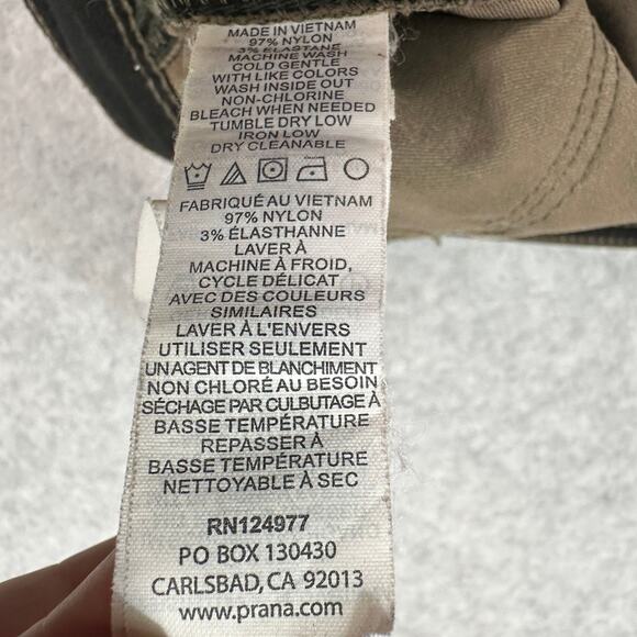 Prana Stretch Zion Cargo Short Mens 38x10 Brown Adjustable Waist UPF 50+ Hiking - Picture 11 of 11